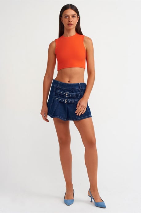 Ärmelloses Crop-Top aus Baumwolljersey - Image 3