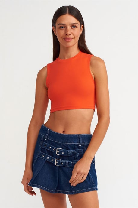 Ärmelloses Crop-Top aus Baumwolljersey - Image 4