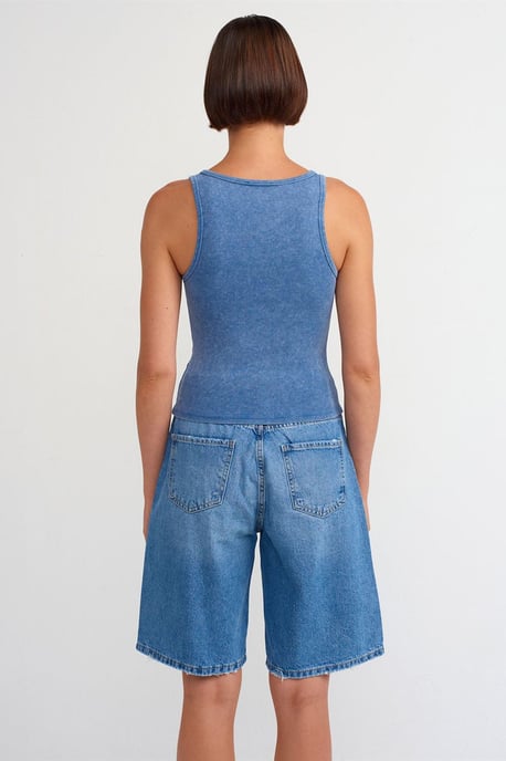 Ärmellose Slim-Fit-Jersey-Bluse - Image 2