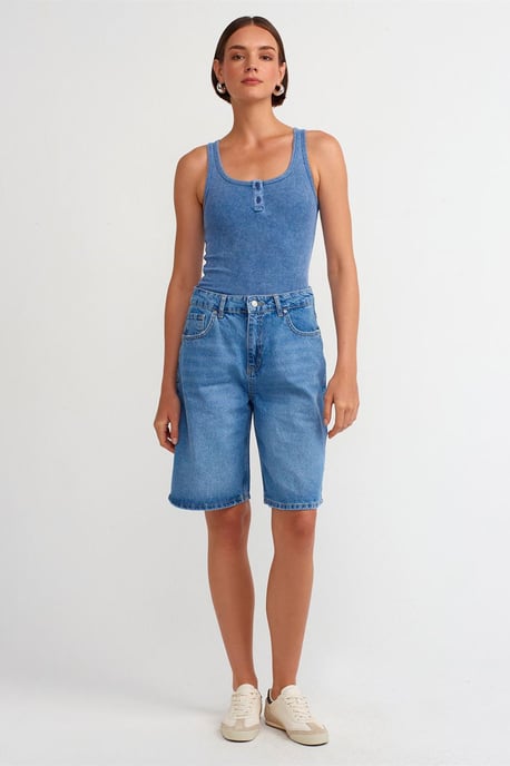 Ärmellose Slim-Fit-Jersey-Bluse - Image 3