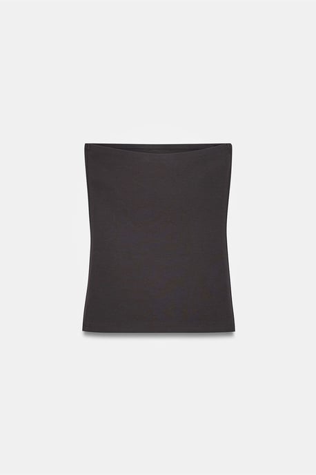 Trägerlose Slim-Fit-Jersey-Bluse - Image 6