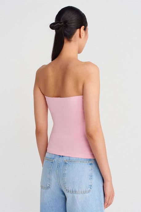 Trägerlose Slim-Fit-Jersey-Bluse - Image 2