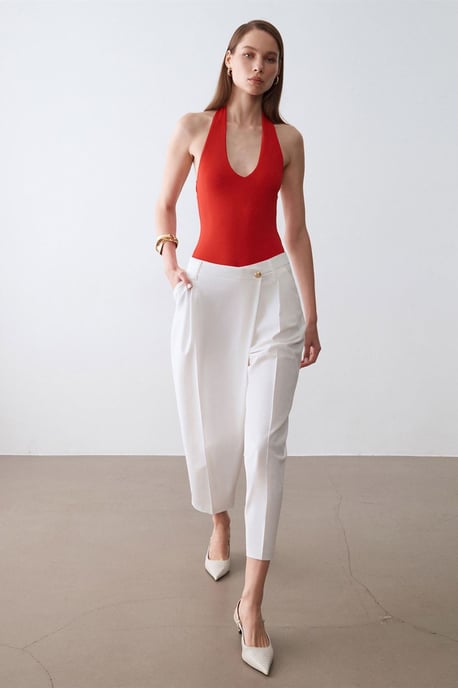 Halter-Neck Cut-Out Bodysuit - Image 4