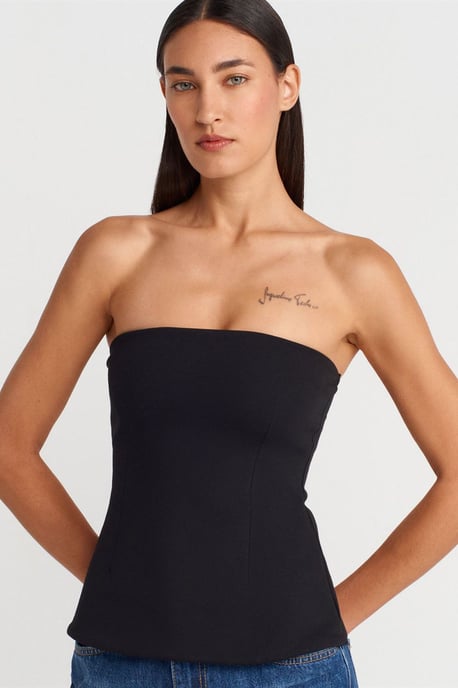 Trägerlose Slim-Fit Bandeau-Bluse - Image 4