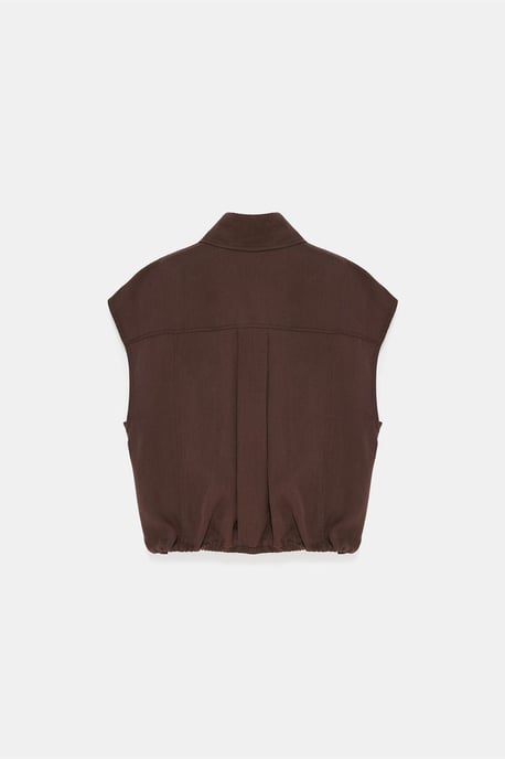 Ärmellose Tencel-Crepe-Bluse - Image 6