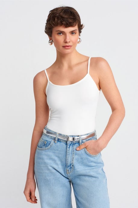 Schlanke Passform ärmellose Cami-Bluse - Image 1
