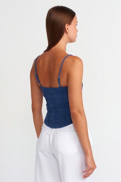 Geripptes Quadrat-Ausschnitt Crop Top - Image 2