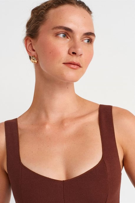 Ärmellose Ripp-Peplum-Bluse - Image 3