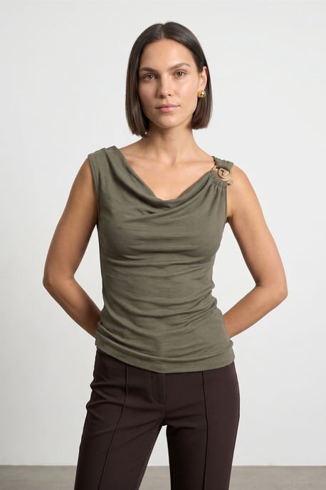 Ärmelloses Cowl-Neck Top - Image 1