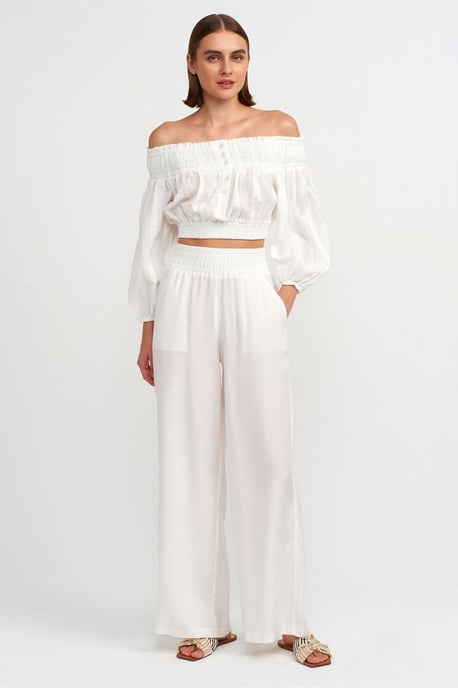 Schulterfreie Crop-Bluse - Image 4