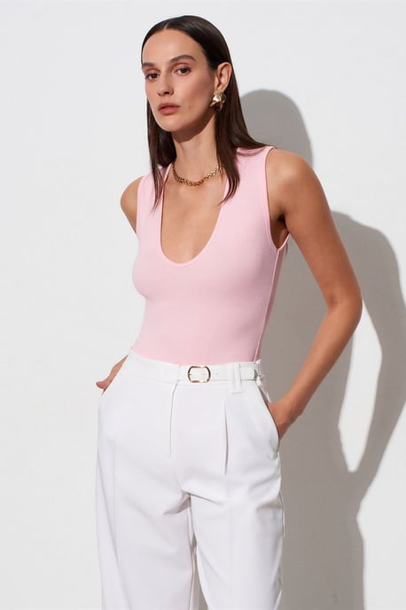 Ärmelloses Slim-Fit U-Ausschnitt Body - Image 1