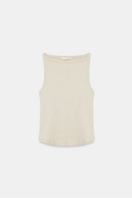Rippene Baumwoll-Halterbluse - Image 5