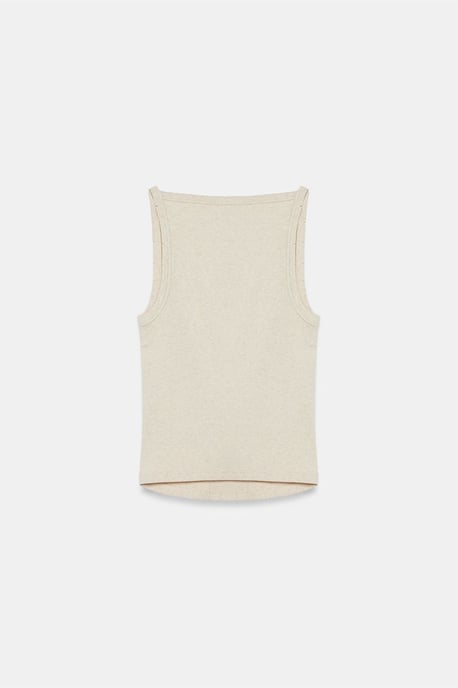 Rippene Baumwoll-Halterbluse - Image 6