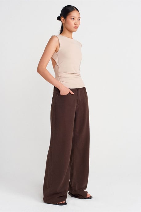 Damen Slim-Fit Cut-out Crop-Bluse - Image 3