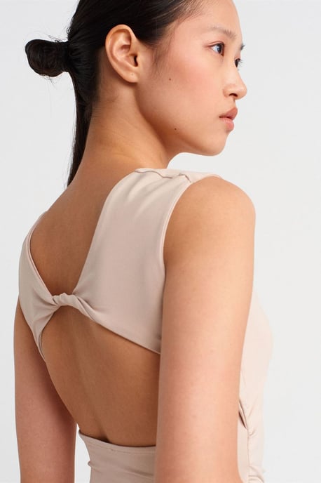 Damen Slim-Fit Cut-out Crop-Bluse - Image 4