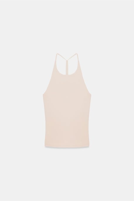 Schlanke Passform Halterneck Jersey Bluse - Image 5
