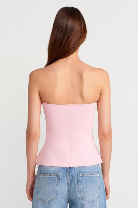 Trägerlose Slim-Fit Bandeau-Bluse - Image 2