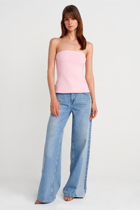 Trägerlose Slim-Fit Bandeau-Bluse - Image 4