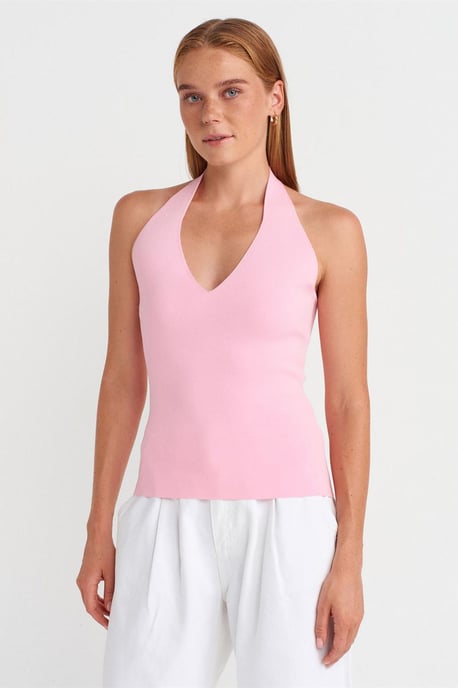 Schlankes Träger-Strickblusenshirt - Image 1