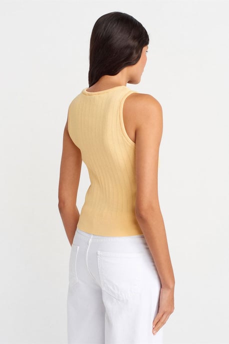 Rippenshirt Ärmellose Slim-Fit Bluse - Image 2