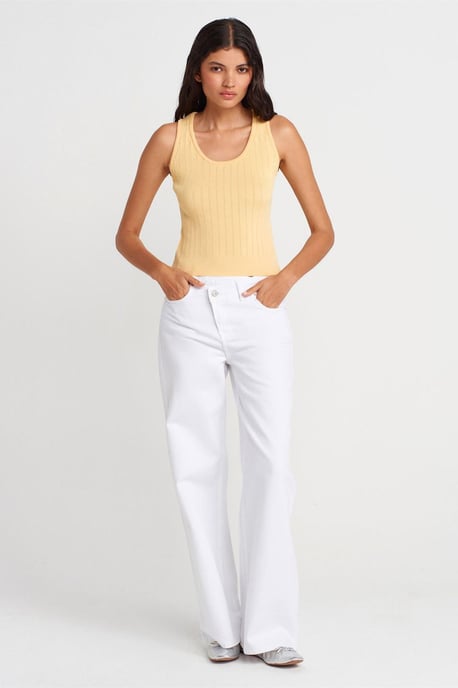 Rippenshirt Ärmellose Slim-Fit Bluse - Image 4