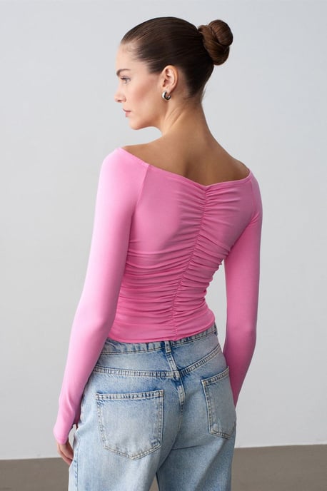 Schulterfreies Crop-Top-Bluse - Image 2