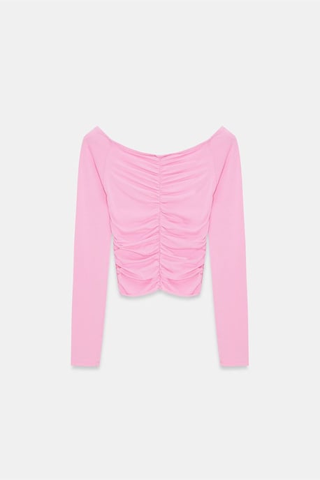 Schulterfreies Crop-Top-Bluse - Image 5