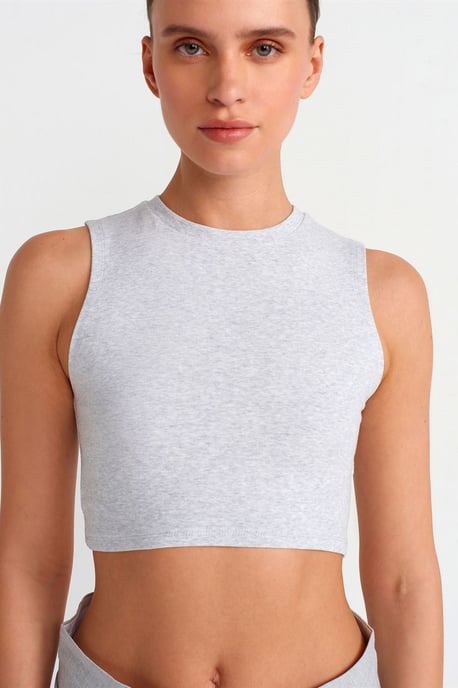 Rippstrick Baumwolle Crop Top - Image 4
