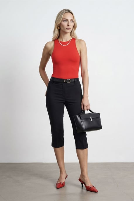 Slim-Fit Halterneck-Jersey-Body - Image 4