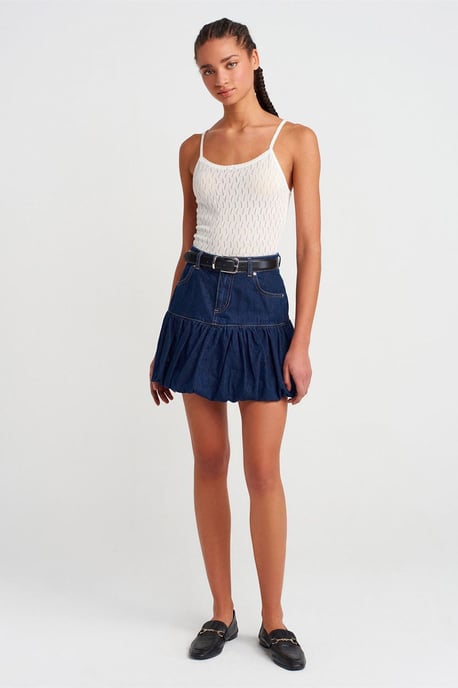 Strukturierte Crop-Cami-Bluse mit Schleifendetail - Image 4