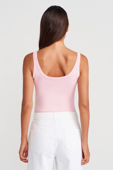 Ärmelloser gerippter Baumwollmischung-Bodysuit - Image 2