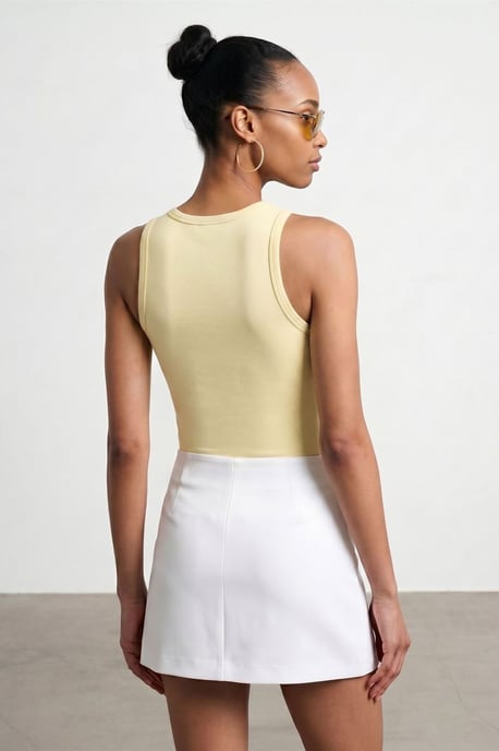 Bestickte ärmellose Slim-Fit-Jersey-Bluse - Image 3