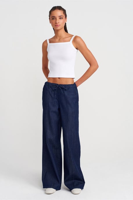 Rippenshirt aus Baumwolle mit quadratischem Ausschnitt - Image 4