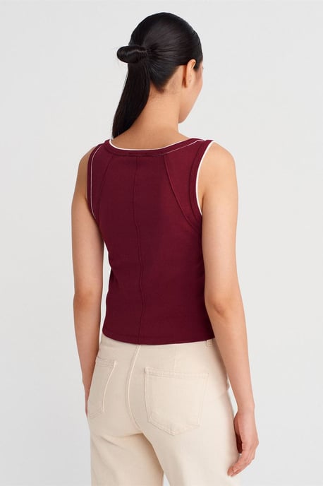 Damen Rippstrick Baumwolle Cami Bluse - Image 2