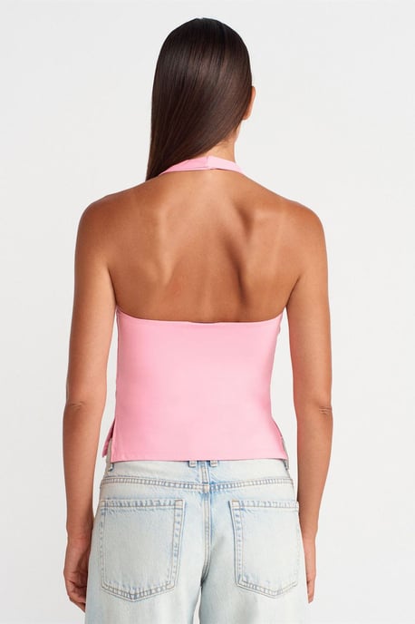 Schmal geschnittenes Haltertop mit Cut-Outs - Image 2