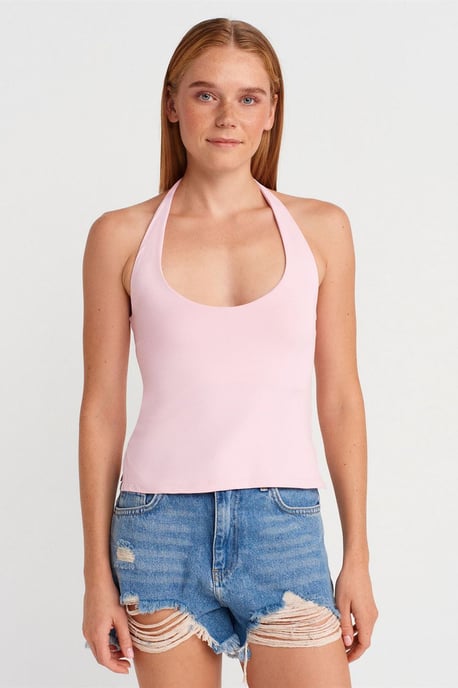 Schlankes Cut-Out-Top mit Halterhals - Image 1