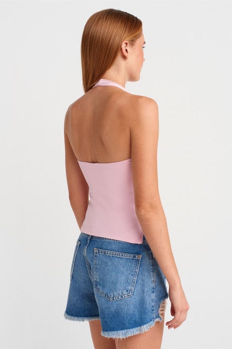 Schlankes Cut-Out-Top mit Halterhals - Image 2