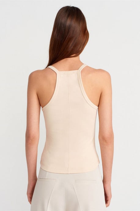 Schmale Passform Rippstrick Cami-Bluse - Image 2
