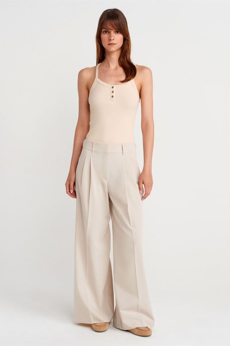 Schmale Passform Rippstrick Cami-Bluse - Image 4