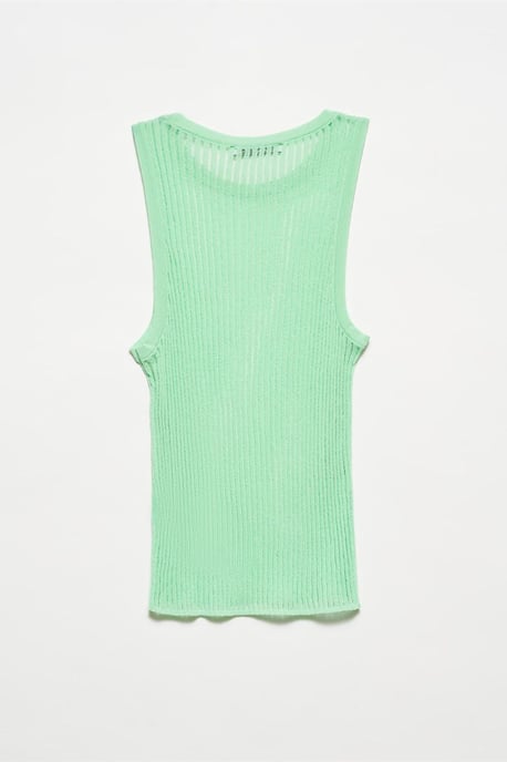 Rippstrick Ärmellose Bluse - Image 2