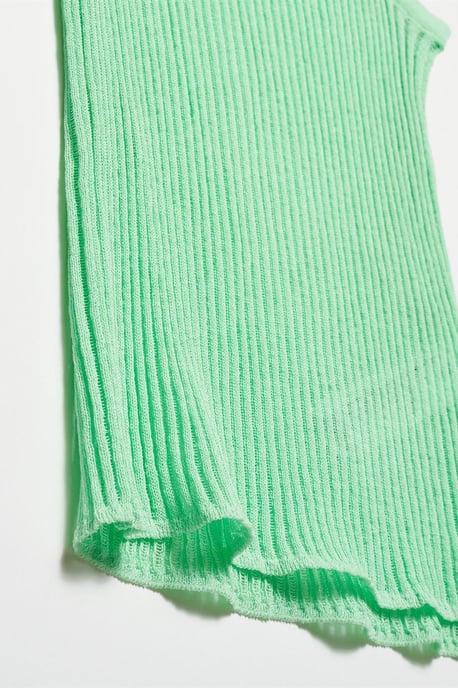 Rippstrick Ärmellose Bluse - Image 3