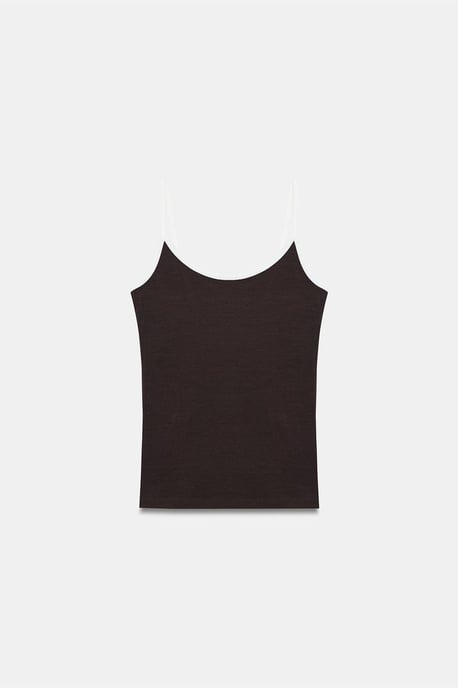 Farbblock Ripp-Ärmellose Bluse - Image 5