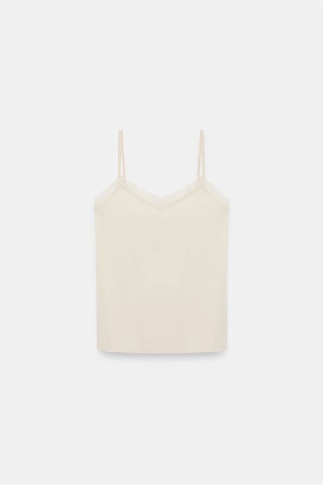 Schlankes Fit ärmelloses V-Ausschnitt Cami-Bluse - Image 5