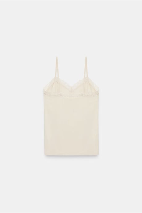 Schlankes Fit ärmelloses V-Ausschnitt Cami-Bluse - Image 6