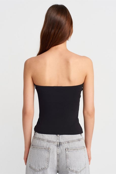 Trägerlose Slim-Fit-Jersey-Bluse - Image 2