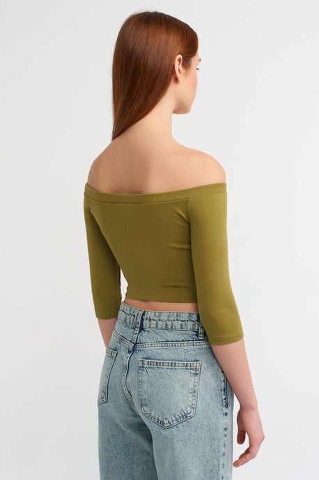 Damen Off-Shoulder Crop-Bluse - Image 2