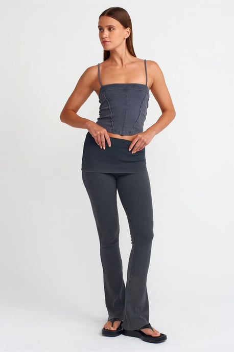 Rippiertes Square-Neck Cropped Top - Image 3