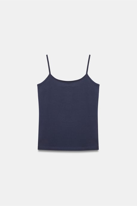 Schlank geschnittene ärmellose Bluse mit quadratischem Ausschnitt - Image 5
