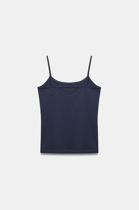 Schlank geschnittene ärmellose Bluse mit quadratischem Ausschnitt - Image 6