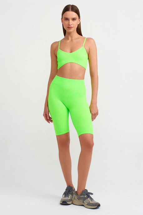 Geripptes V-Ausschnitt Crop Bralet Top - Image 3